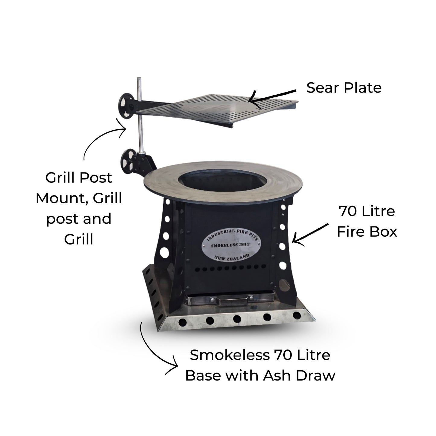 Hand-Crafted Balmac Industrial Fire Pits
